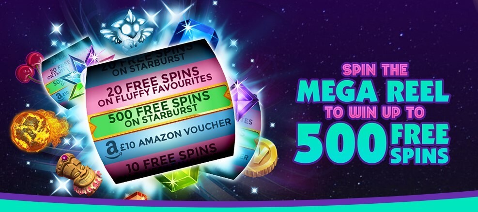 spin the mega reel for 500 free spins