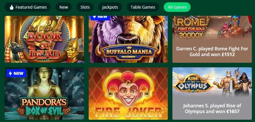 greenplay casino all games