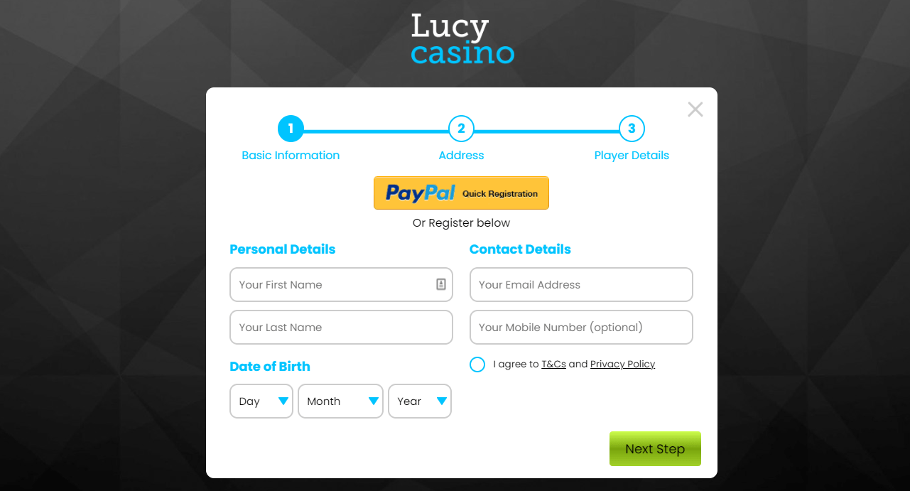 lucy account creation