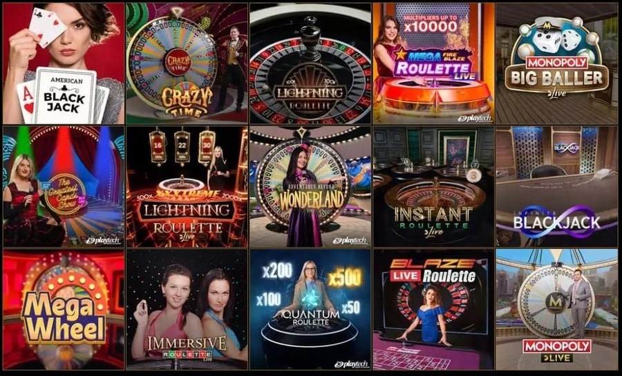 mega casino live casino games