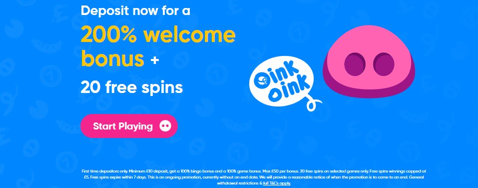 oink bingo welcome bonus