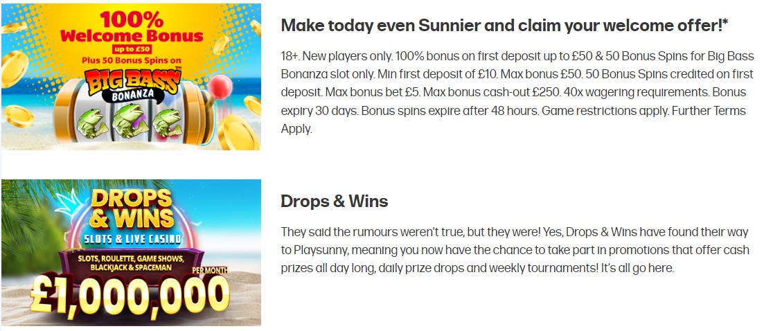 play sunny bonuses