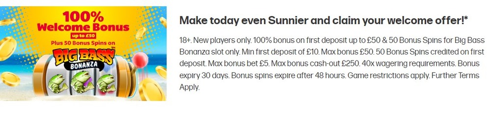 play sunny welcome bonus