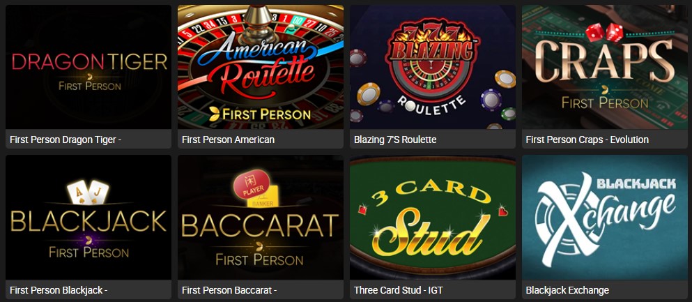 regalwins casino table games