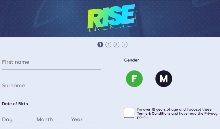 rise casino registration