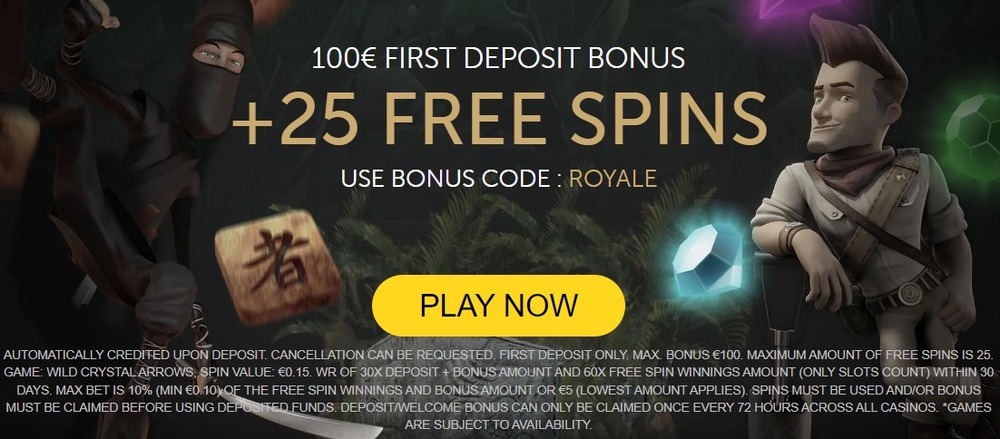 royalle500 casino welcome bonus