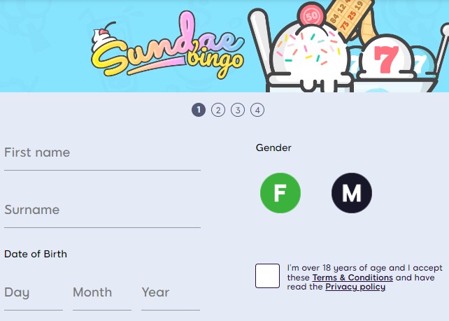 sundae bingo registration