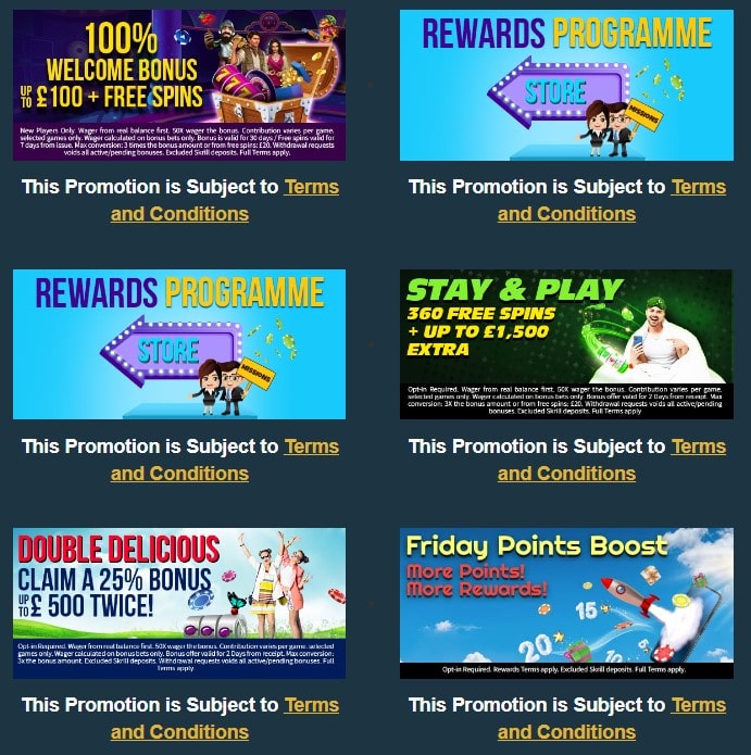 the online casino bonuses