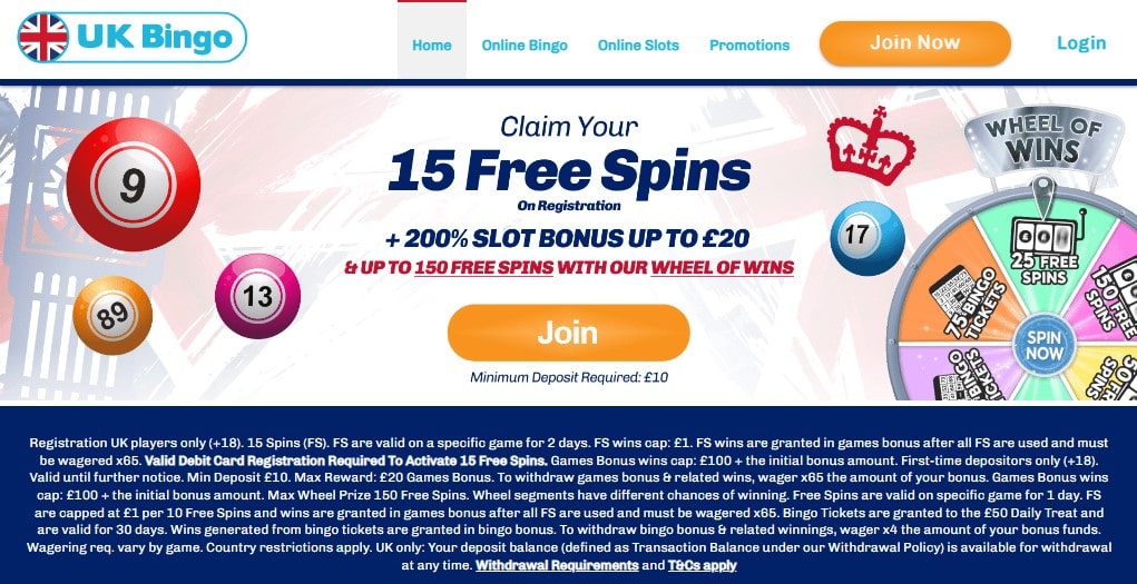 uk-bingo - 15 free spins for adding card