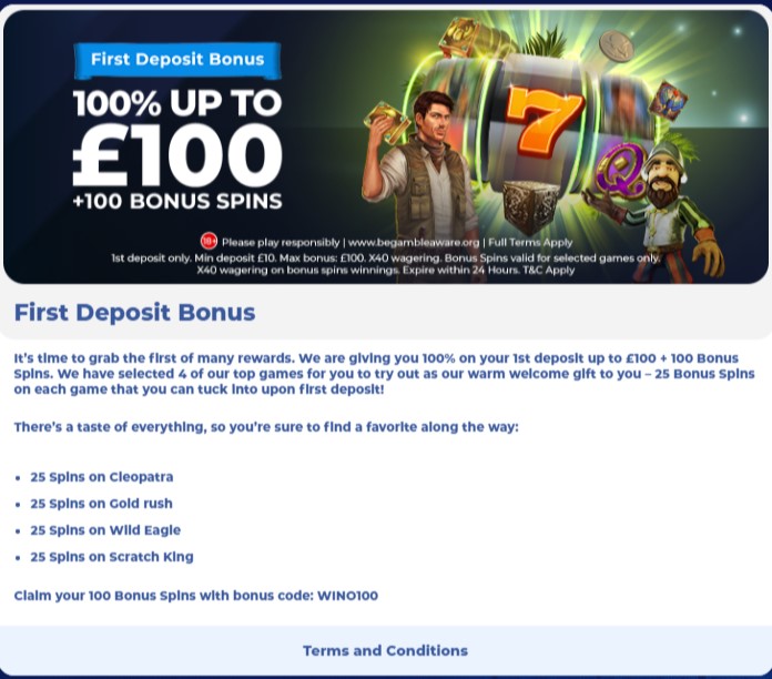 winomania casino welcome bonus