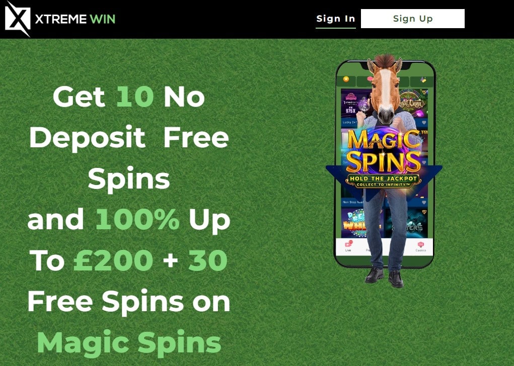 xtremewin 10 free spins no wagering