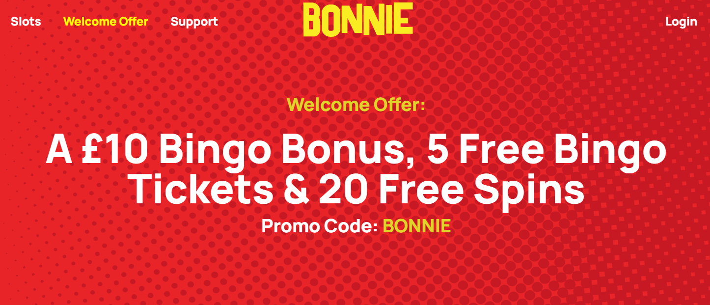bonnie bingo welcome offer