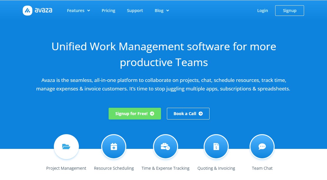 avaza project management software