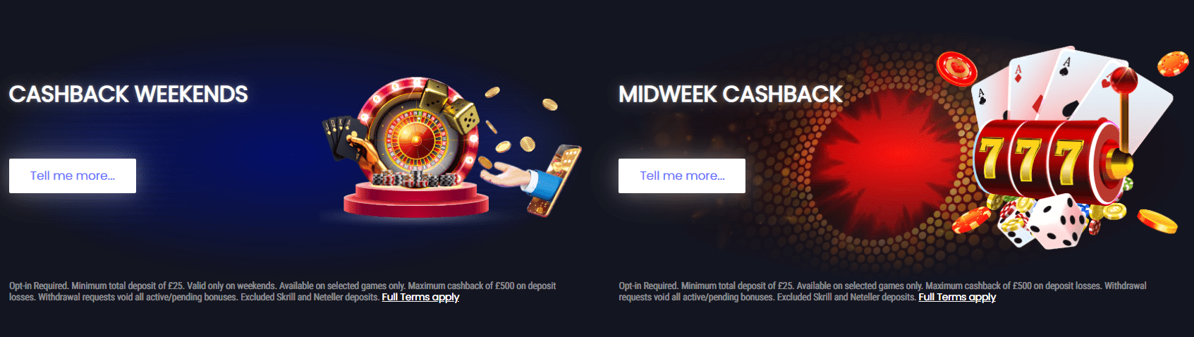 21luckybet cashback offers