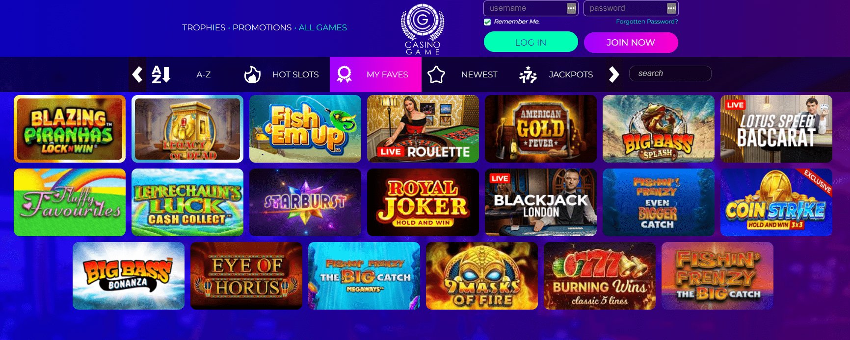 casinogame games