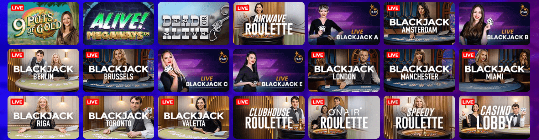 casinogame live games