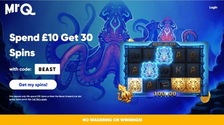 mrq promo code on beat the beast krakens lair