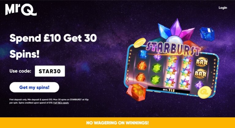 mrq promo code on starburst