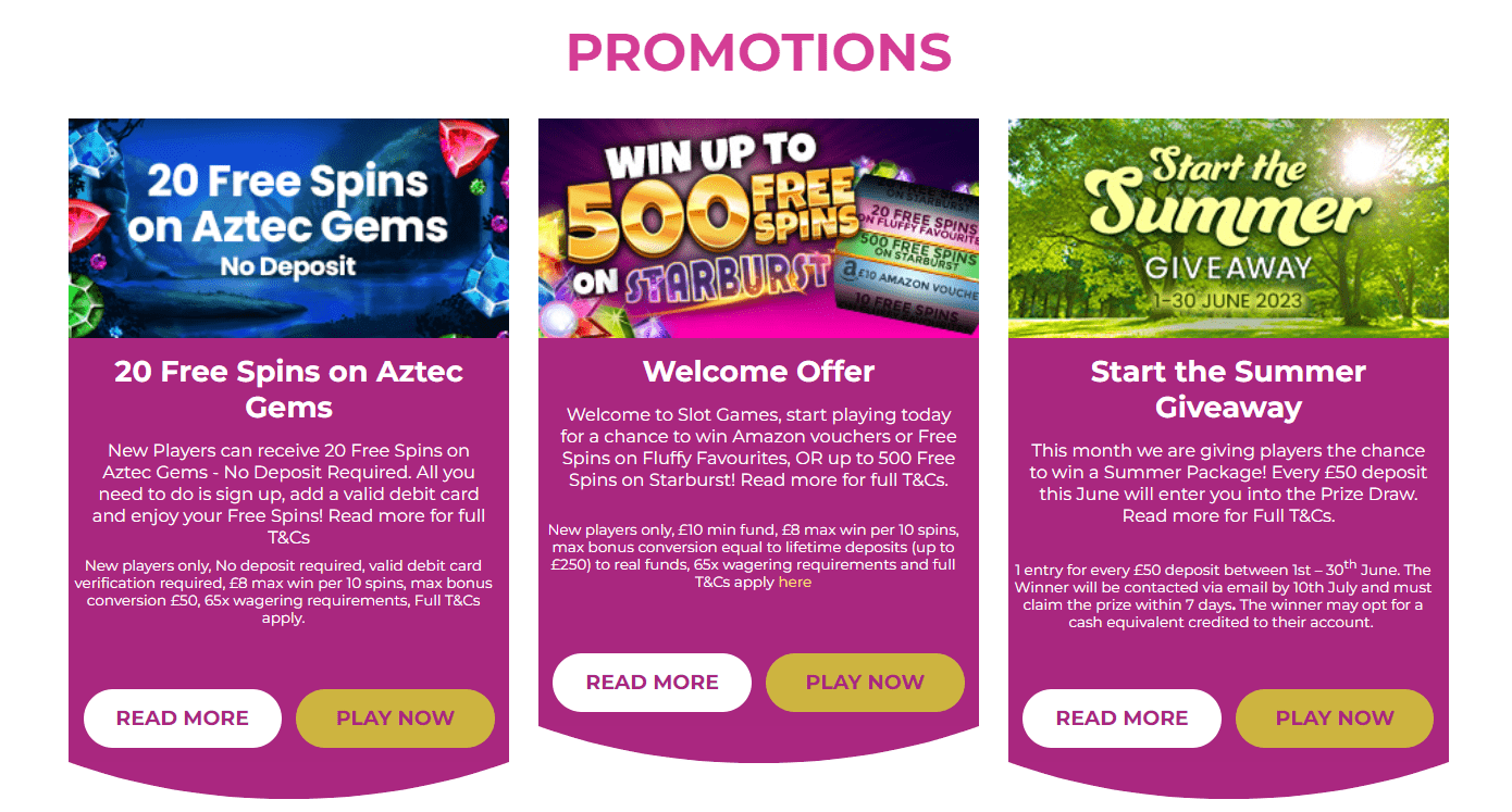 slotgames promotions