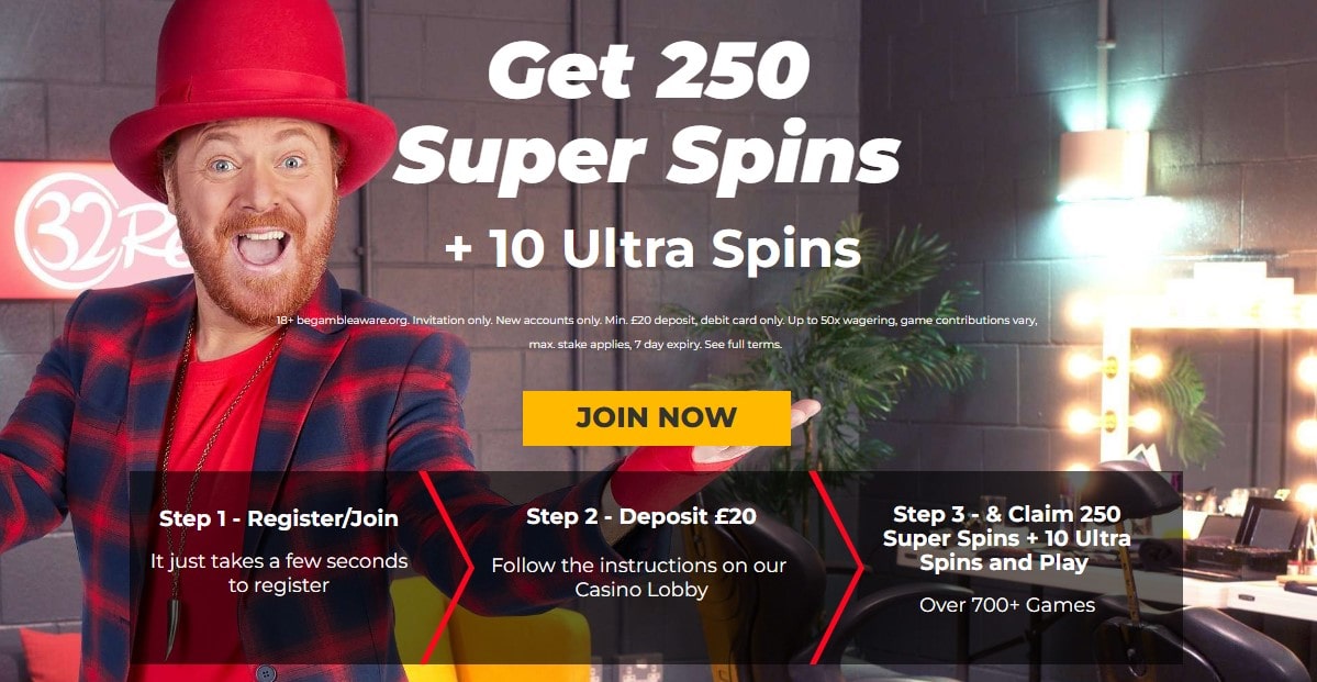 32red 250 Free Spins