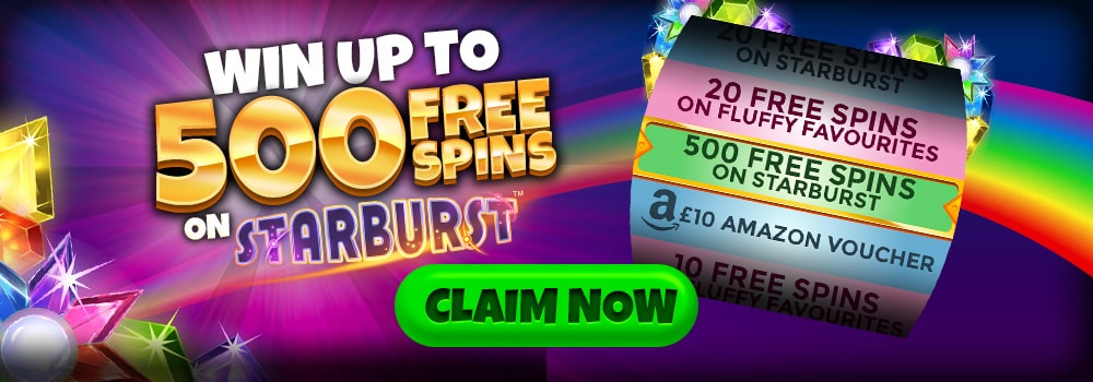 500 free spins on starburst