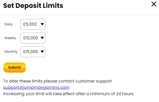 Set Deposit Limits