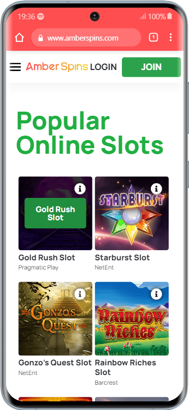 Popular Online Slots at Amber Spins