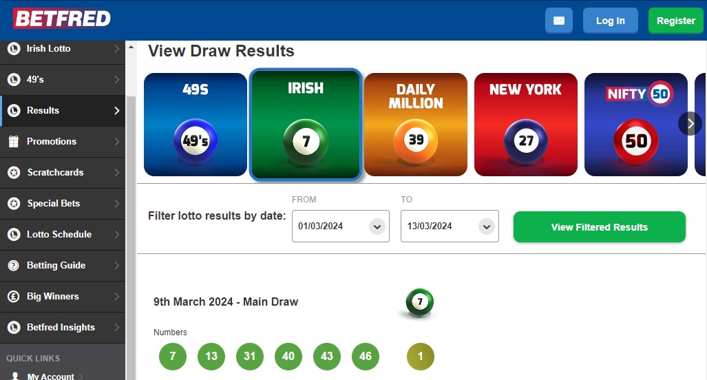betfred lotto results