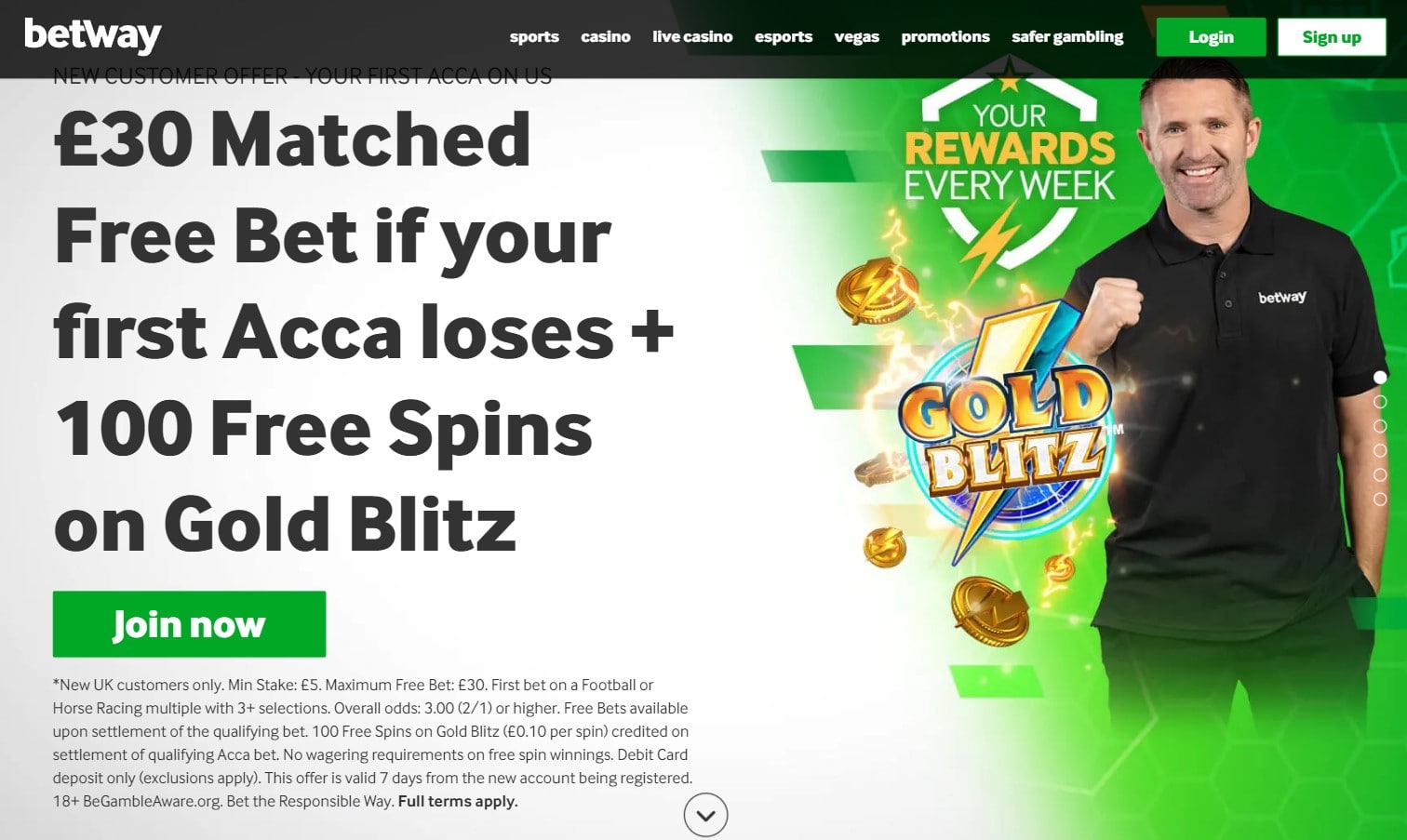 Betway 100 Free Spins