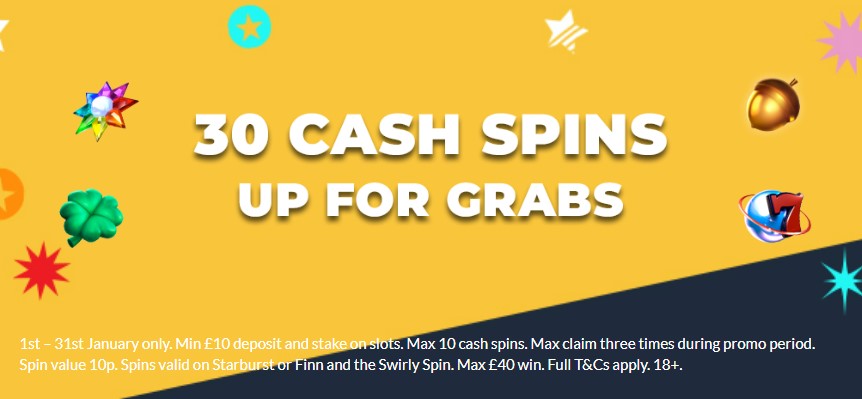 Bogof Bingo 30 Cash Spins