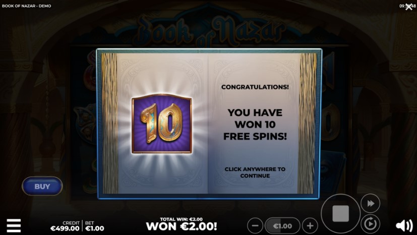 Book of Nazar slot free spins