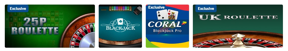 Coral Casino Table Games