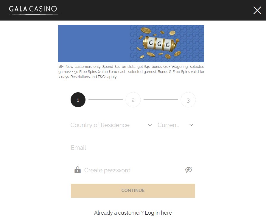 Gala Casino Registration Process