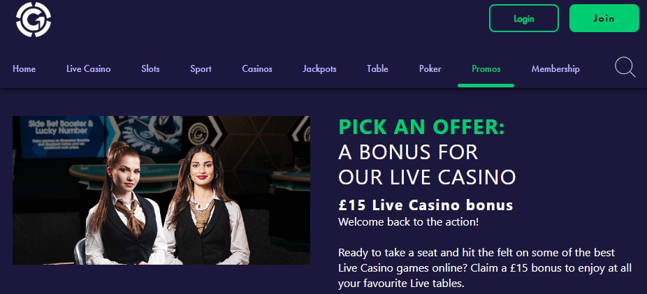 grosvenorcasinos no deposit live casino bonus