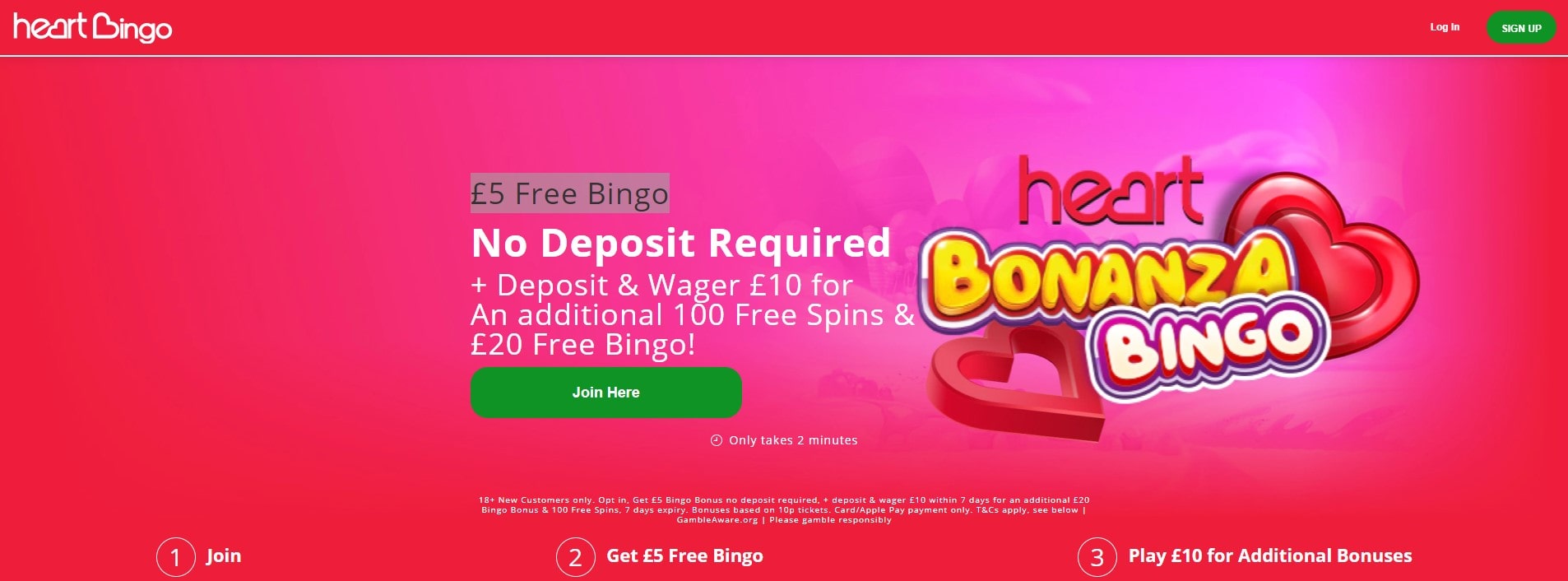 heart bingo free £5 code