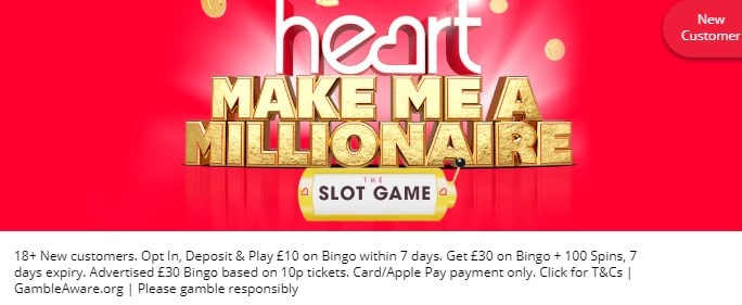 heart bingo welcome offer