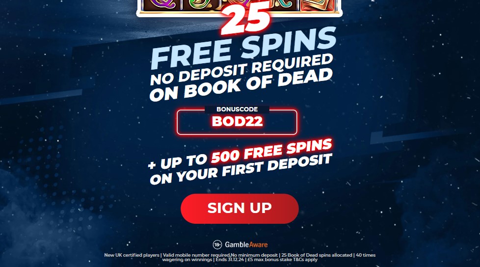 25 free spins voucher code