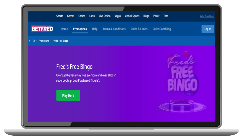 £3 deposit bingo betfred bonus