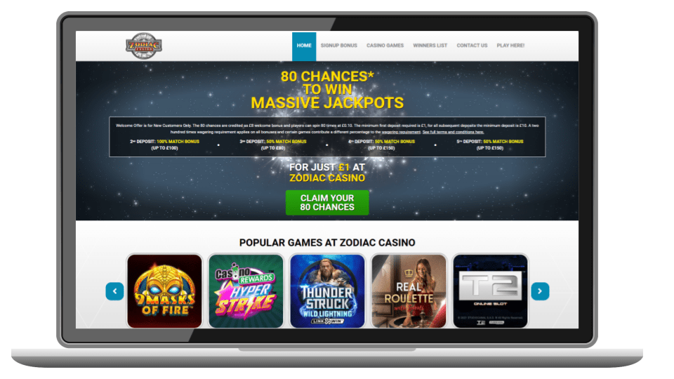 3 pound deposit zodiac casino bonus