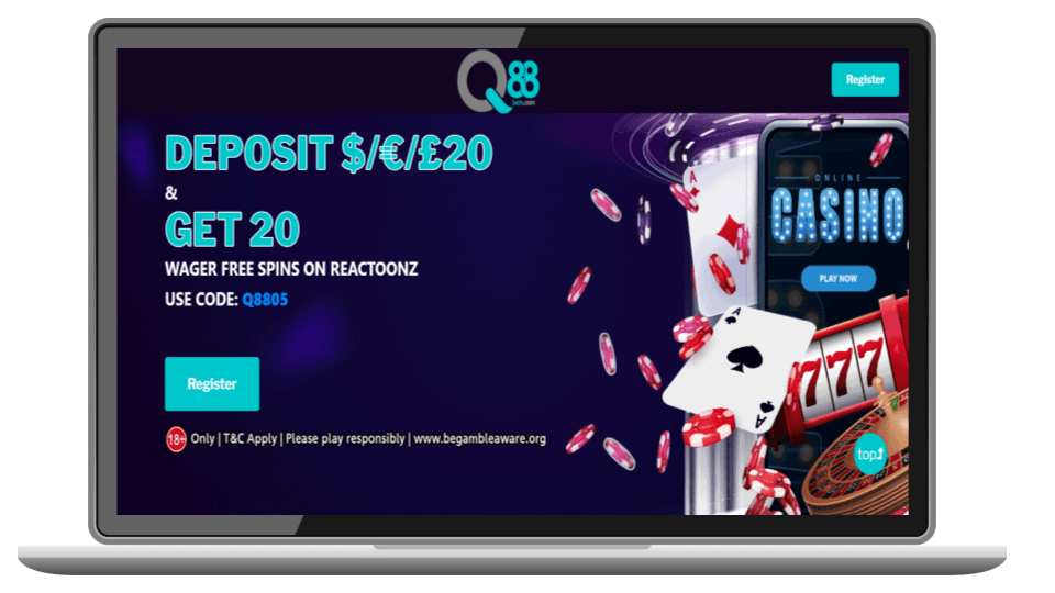 Q88bets 20 deposit bonus