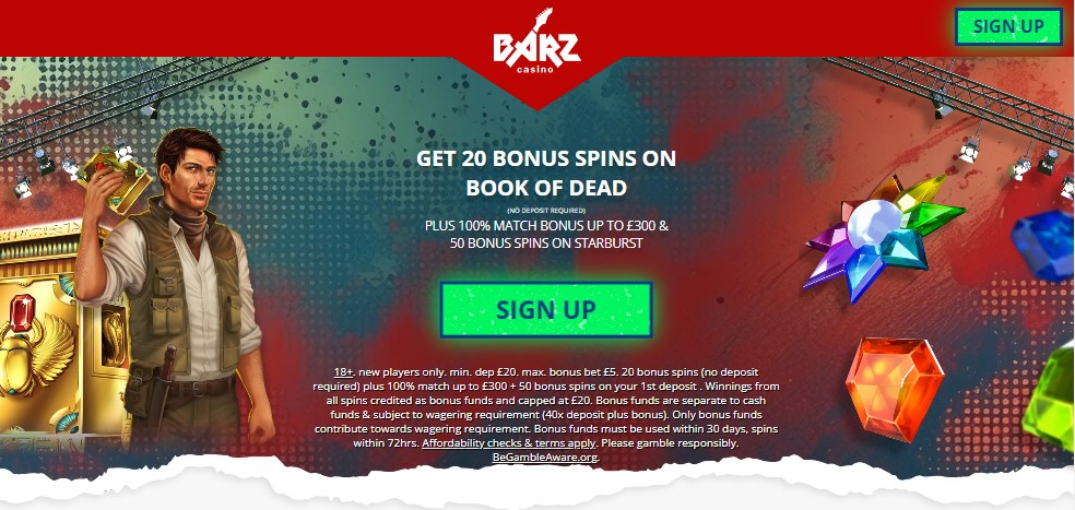 Barz Casino No Deposit Bonus