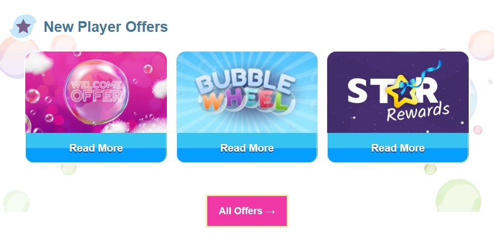 Bubble Bonus Bingo Bonuses