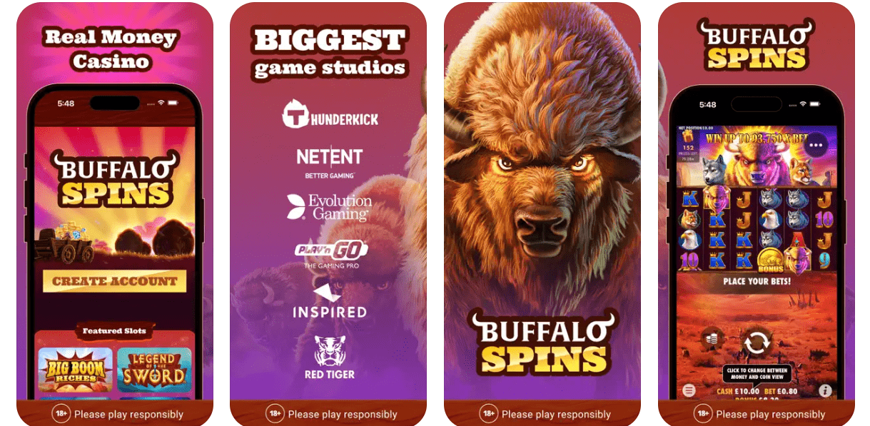 buffalo spins mobile app