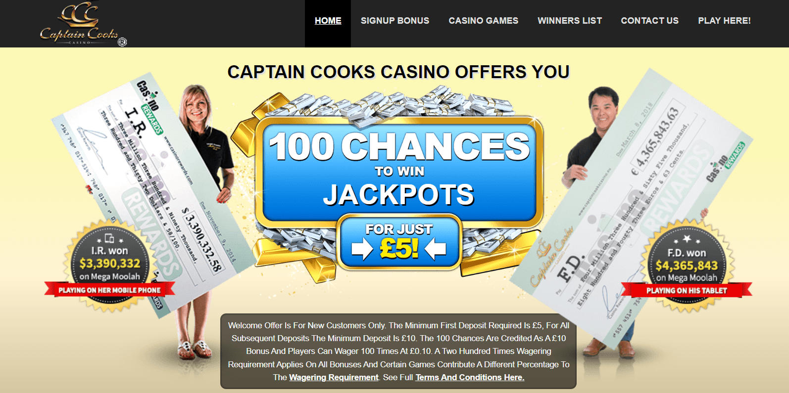 captain cooks casino review