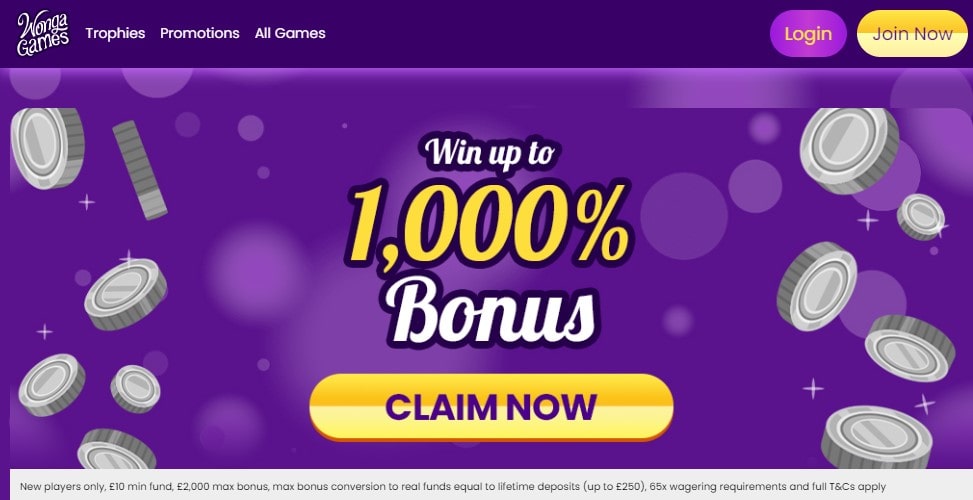 deposit 10 get 100 bonus at wongagames