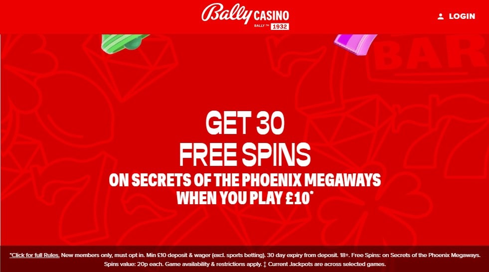 deposit 10 get 30 free spins at ballycasino