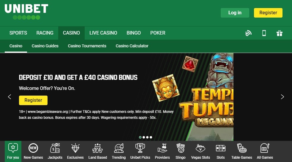 deposit 10 get 30 bonus at unibet