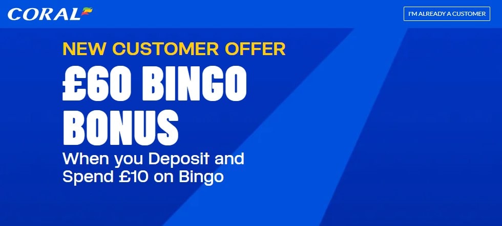 deposit 10 get 60 bingo bonus at coral