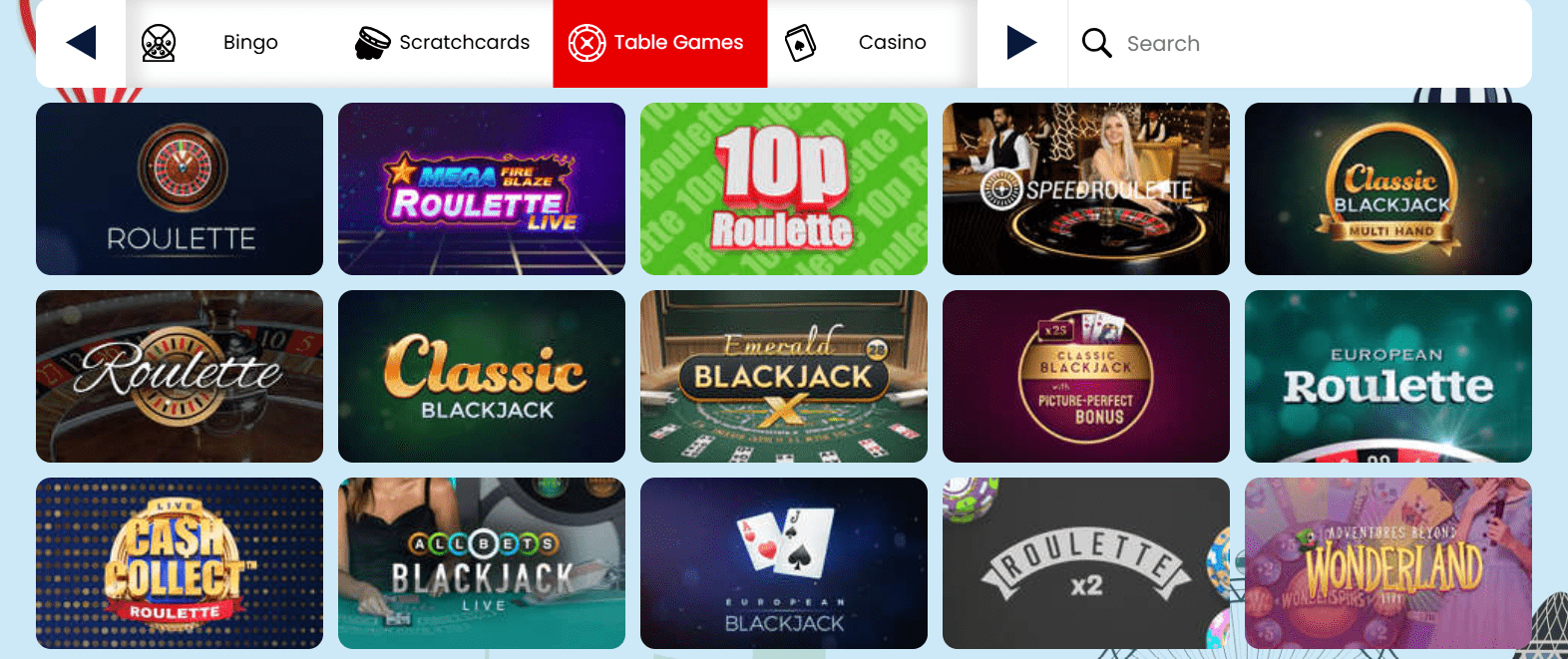 express wins casino table and live games