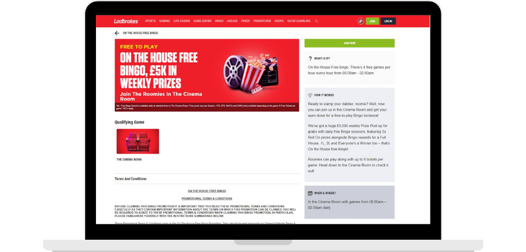 free bingo site ladbrokes